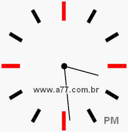 Relógio com Número Arábico Marcando 15h29min