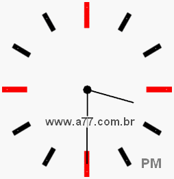 Relógio com Número Arábico Marcando 15h30min