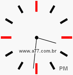 Relógio com Número Arábico Marcando 15h31min