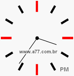 Relógio com Número Arábico Marcando 15h36min