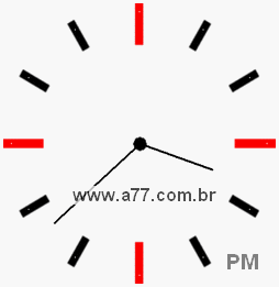 Relógio com Número Arábico Marcando 15h38min