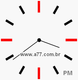 Relógio com Número Arábico Marcando 15h39min