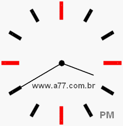 Relógio com Número Arábico Marcando 15h40min
