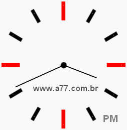 Relógio com Número Arábico Marcando 15h41min