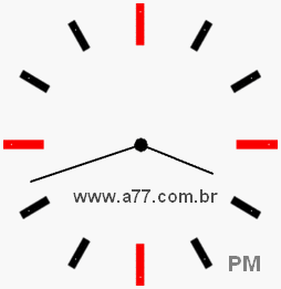 Relógio com Número Arábico Marcando 15h42min