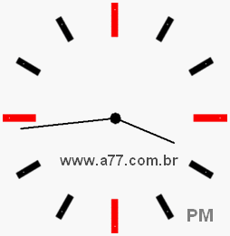 Relógio com Número Arábico Marcando 15h44min