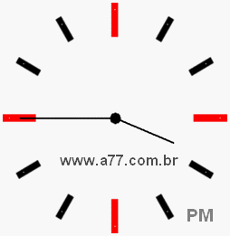 Relógio com Número Arábico Marcando 15h45min