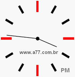 Relógio com Número Arábico Marcando 15h46min