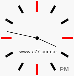 Relógio com Número Arábico Marcando 15h47min