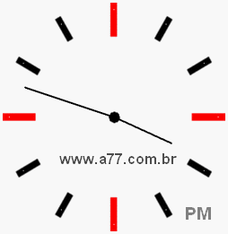 Relógio com Número Arábico Marcando 15h48min