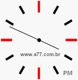 Relógio com Número Arábico Marcando 15h49min