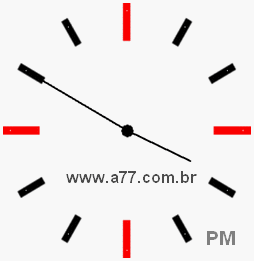 Relógio com Número Arábico Marcando 15h50min