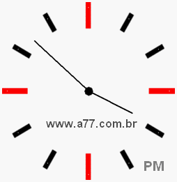 Relógio com Número Arábico Marcando 15h52min
