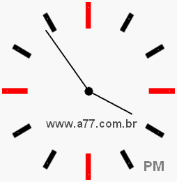 Relógio com Número Arábico Marcando 15h54min