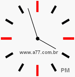Relógio com Número Arábico Marcando 15h57min