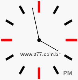 Relógio com Número Arábico Marcando 15h58min