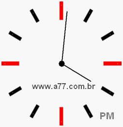 Relógio com Número Arábico Marcando 16h1min