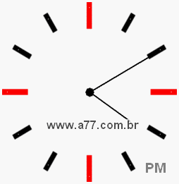 Relógio com Número Arábico Marcando 16h10min