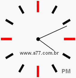 Relógio com Número Arábico Marcando 16h11min