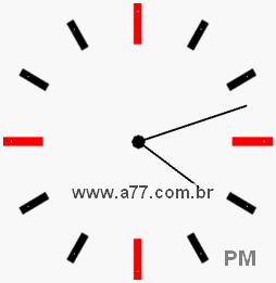 Relógio com Número Arábico Marcando 16h12min