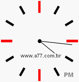 Relógio com Número Arábico Marcando 16h16min