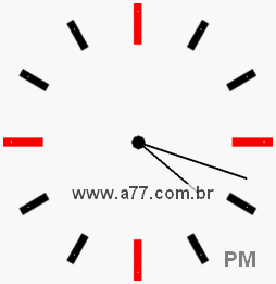 Relógio com Número Arábico Marcando 16h18min