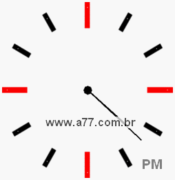 Relógio com Número Arábico Marcando 16h22min