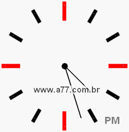 Relógio com Número Arábico Marcando 16h27min