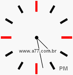 Relógio com Número Arábico Marcando 16h28min