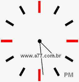 Relógio com Número Arábico Marcando 16h29min
