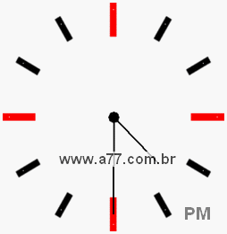 Relógio com Número Arábico Marcando 16h30min