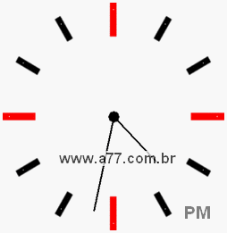 Relógio com Número Arábico Marcando 16h32min