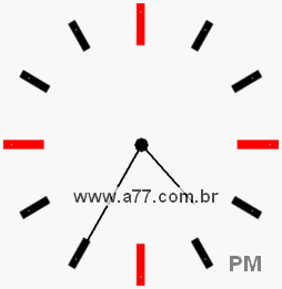 Relógio com Número Arábico Marcando 16h35min