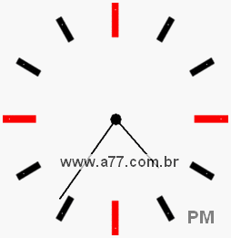 Relógio com Número Arábico Marcando 16h36min