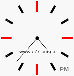 Relógio com Número Arábico Marcando 16h37min