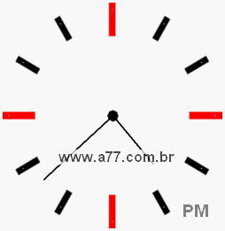 Relógio com Número Arábico Marcando 16h38min