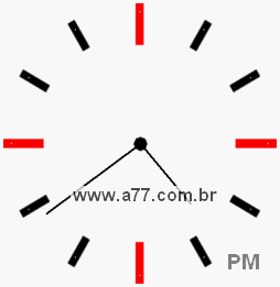 Relógio com Número Arábico Marcando 16h39min