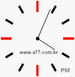 Relógio com Número Arábico Marcando 16h4min
