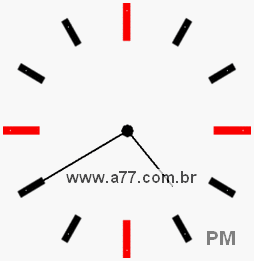 Relógio com Número Arábico Marcando 16h40min