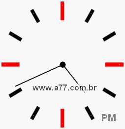 Relógio com Número Arábico Marcando 16h41min