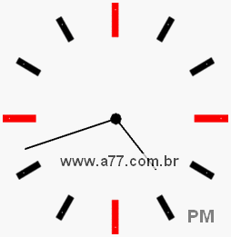 Relógio com Número Arábico Marcando 16h42min
