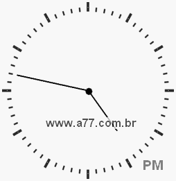 Relógio com Número Arábico Marcando 16h47min