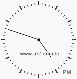 Relógio com Número Arábico Marcando 16h48min
