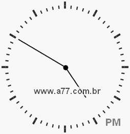 Relógio com Número Arábico Marcando 16h50min
