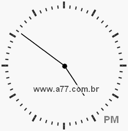 Relógio com Número Arábico Marcando 16h51min