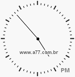 Relógio com Número Arábico Marcando 16h53min