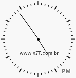 Relógio com Número Arábico Marcando 16h54min