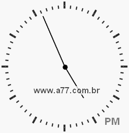 Relógio com Número Arábico Marcando 16h56min