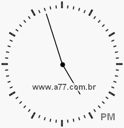 Relógio com Número Arábico Marcando 16h57min