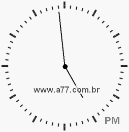 Relógio com Número Arábico Marcando 16h59min